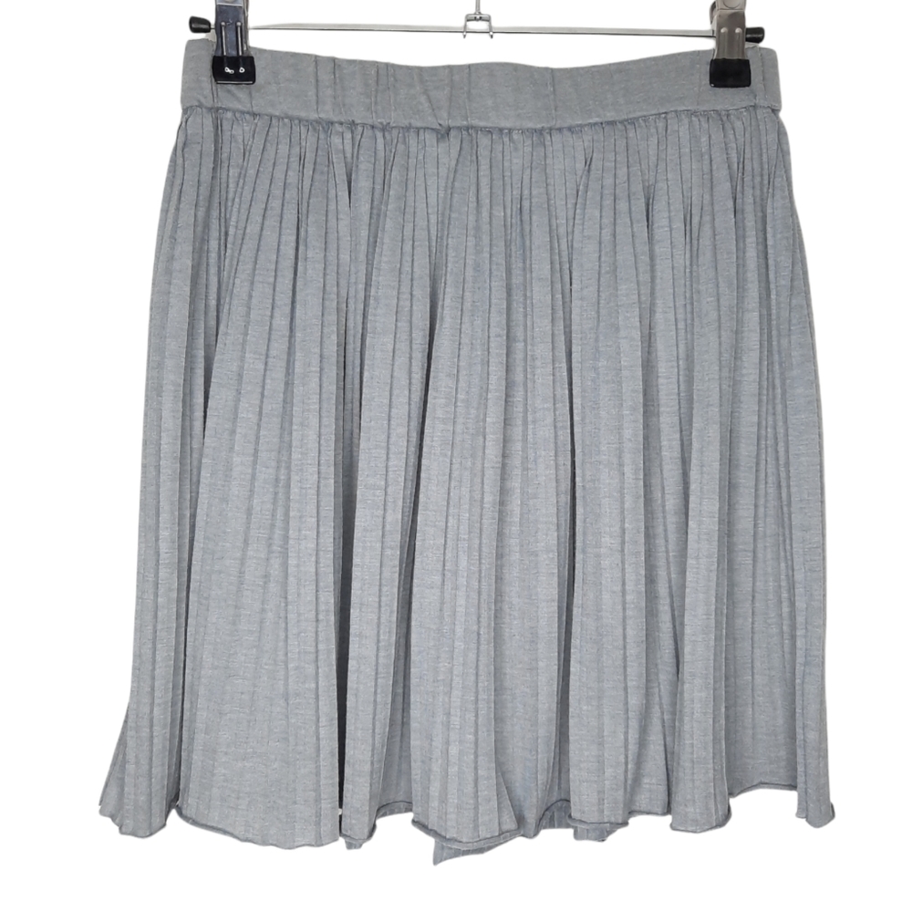 Club Monaco Women's Skirt Heather Grey Jersey Pleated Size Small